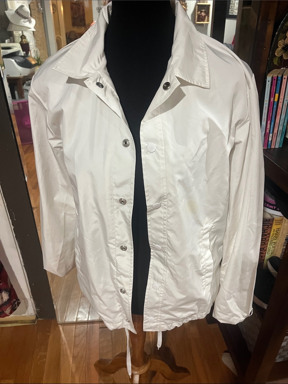 Champion White Button-Up Lightweight Jacket